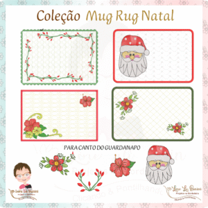 Matrizes Mug Rug Natal-Pano Americano